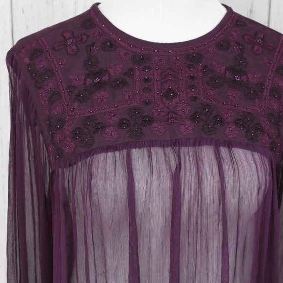 Free People Sheer Tassel Top - Picture 2 of 15